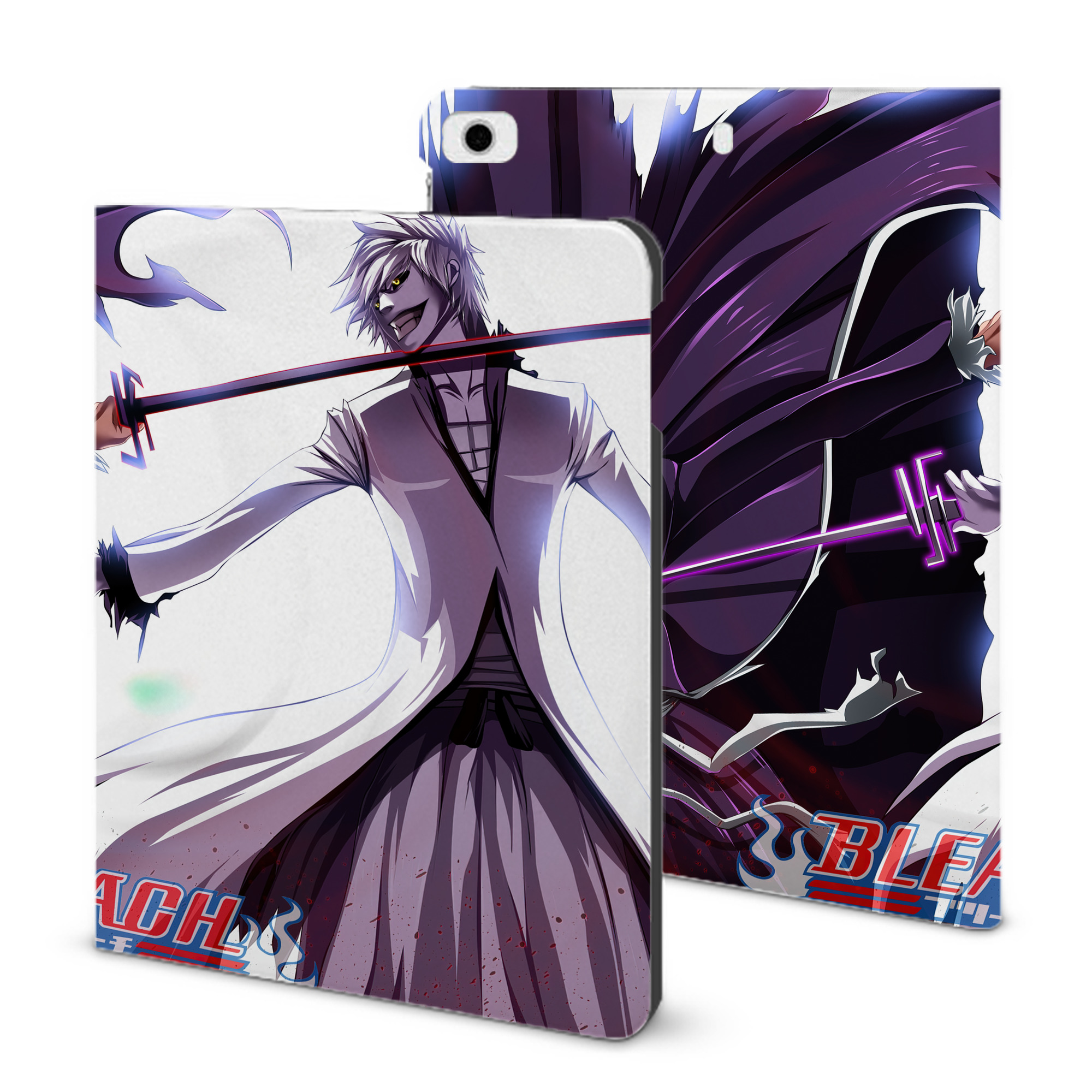 （画像用） ブリーチ BLEACH IPad ケース ブック型 PUレザー TPU 耐衝撃 軽量 薄型 ペン収納なし 全面保護 IPad 各モデル対応